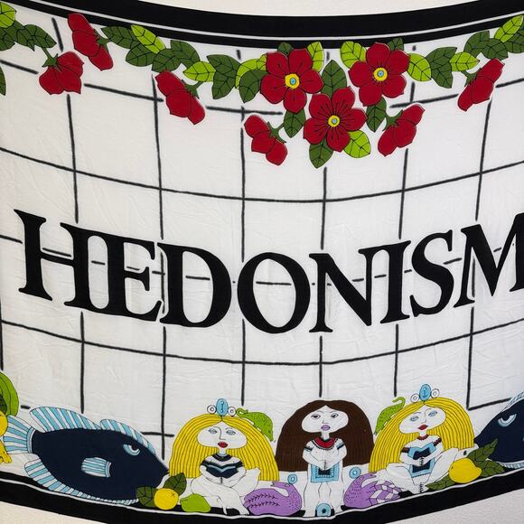 Hedonism II Graphic Wall Art Floral People Fish Fabric Handmade Indonesia 42x70 - Picture 3 of 10